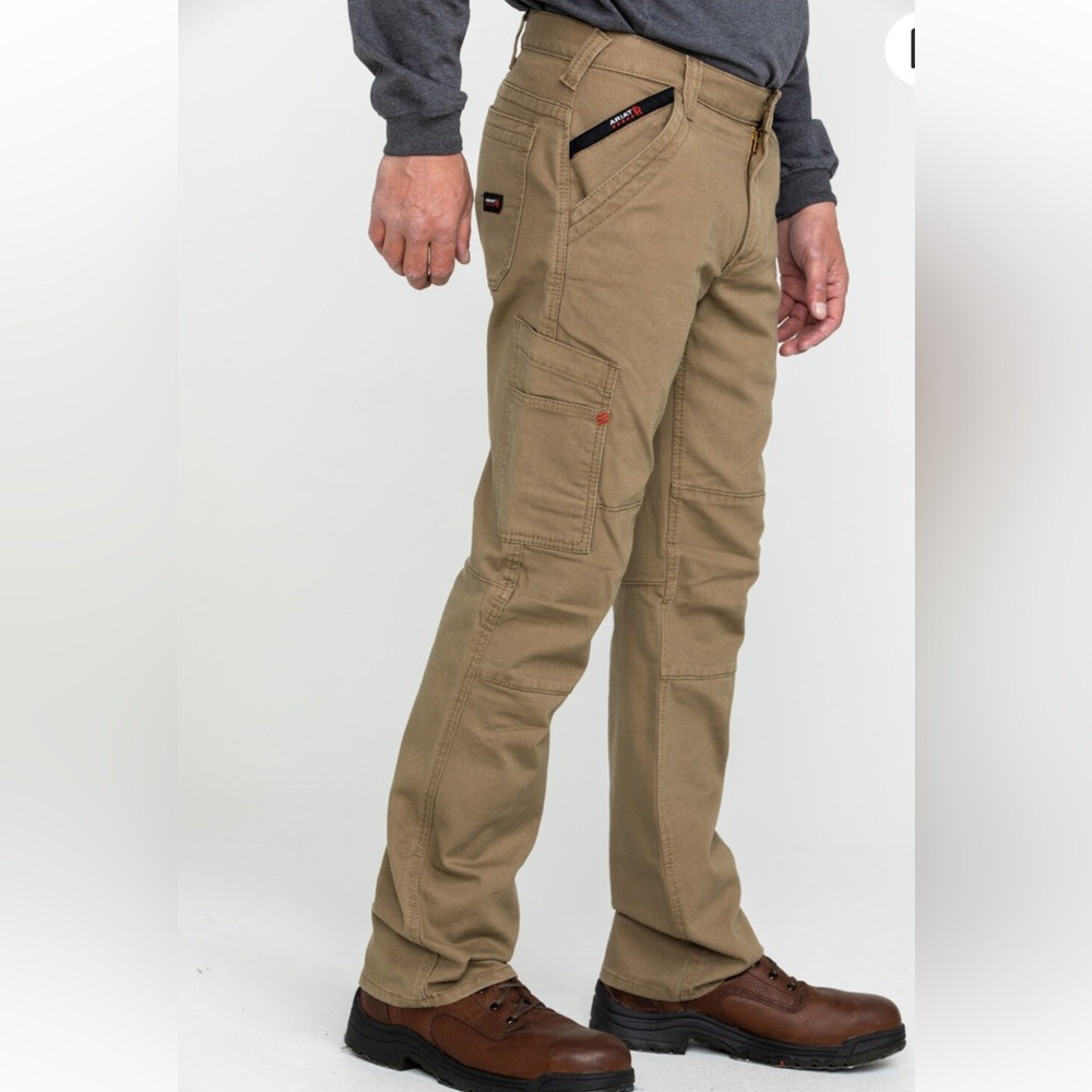 NWT 34/32 FR M5 Ariat Stretch DuraLight Canvas Stackable Straight Leg Pants